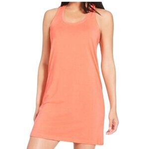 Fabletics Sporty Twisted Racerback Dress in Neon Pink Melon XS